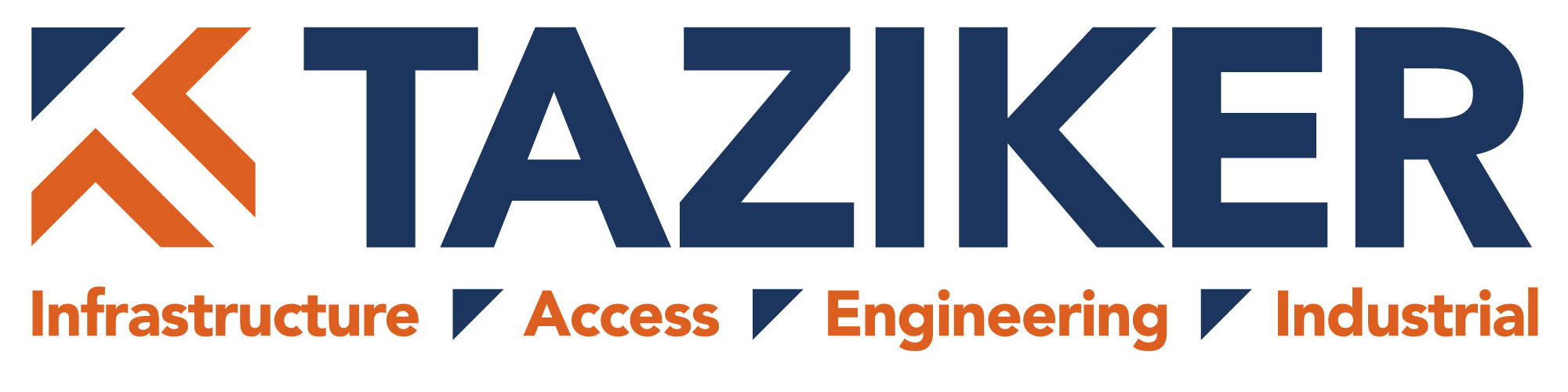 New Taziker logo "Taziker Infrastructure, Access, Engineering, Industrial".