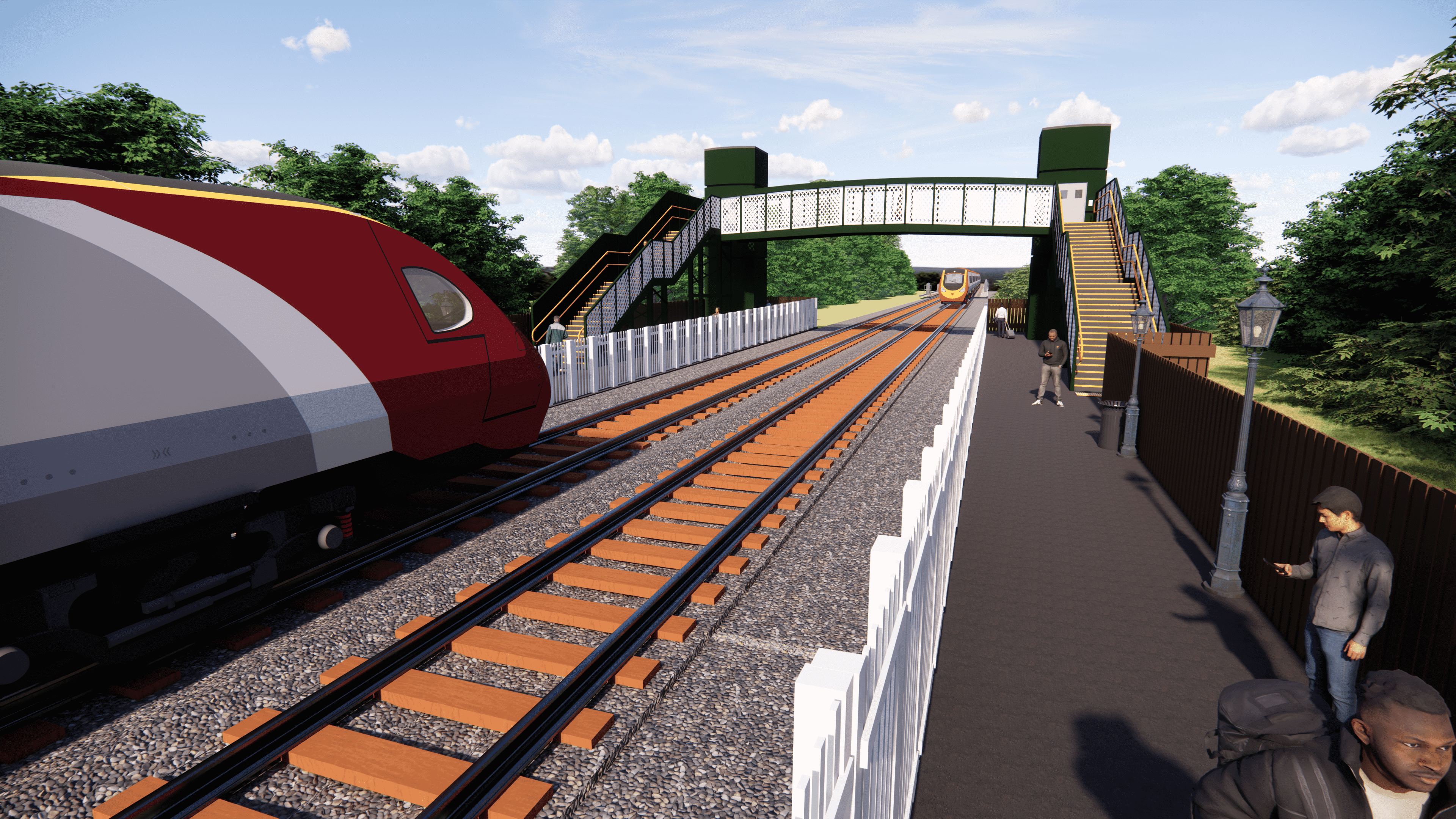 CGI wide shot of the FRP Legacy Footbridge