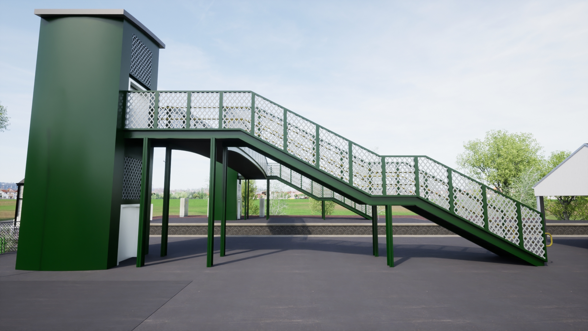 CGI generated image of the FRP Legacy Footbridge