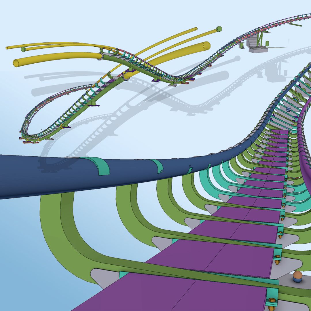 Tekla model of the Big One rollercoaster.
