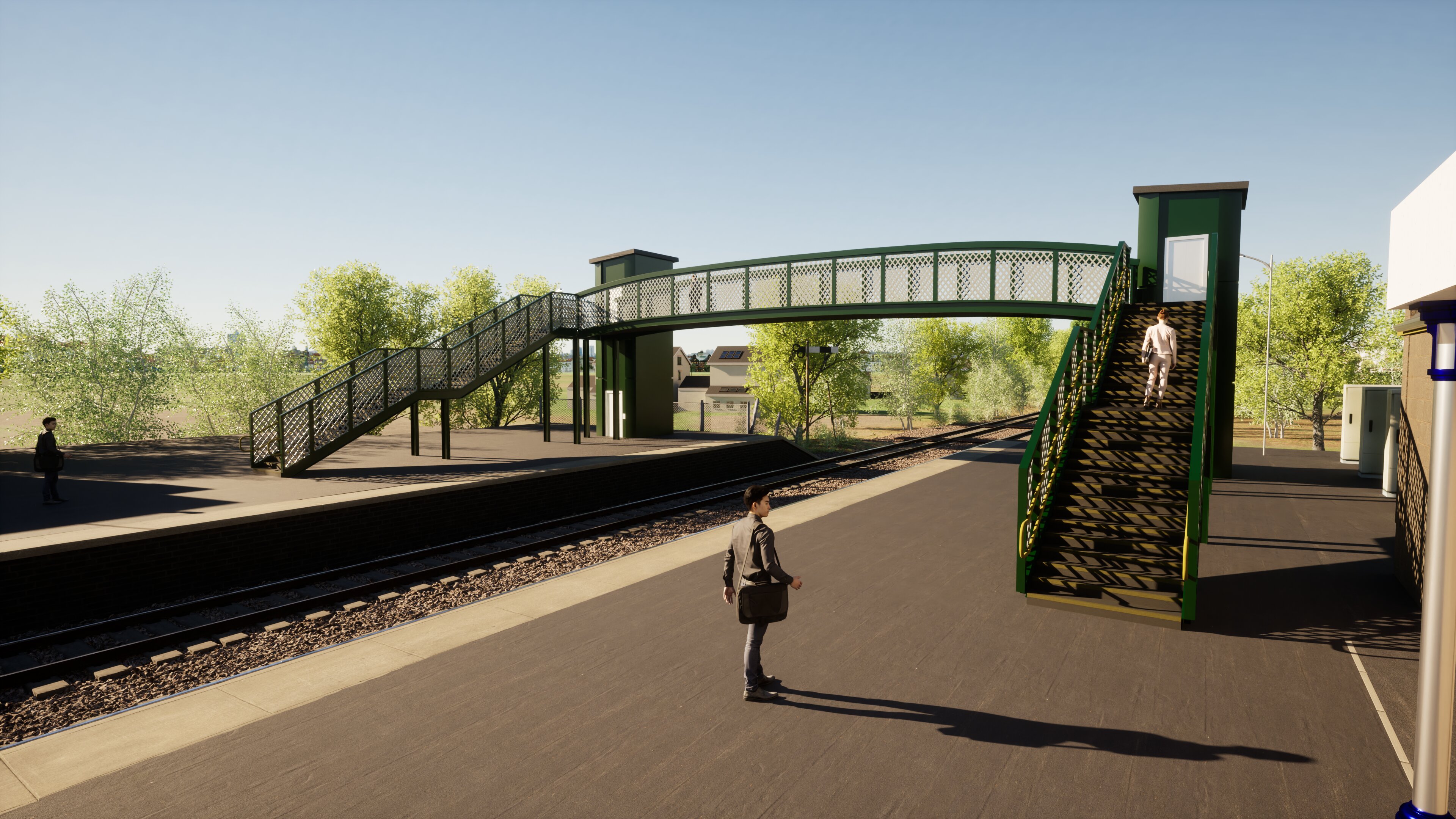 CGI image of Taziker's Legacy Footbridge.