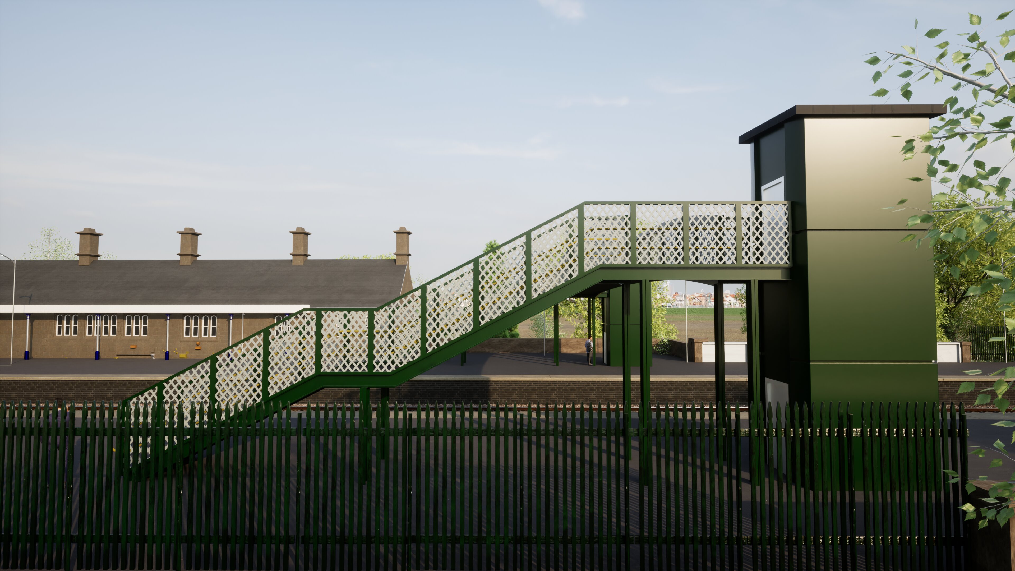 CGI image of Taziker's Legacy Footbridge.