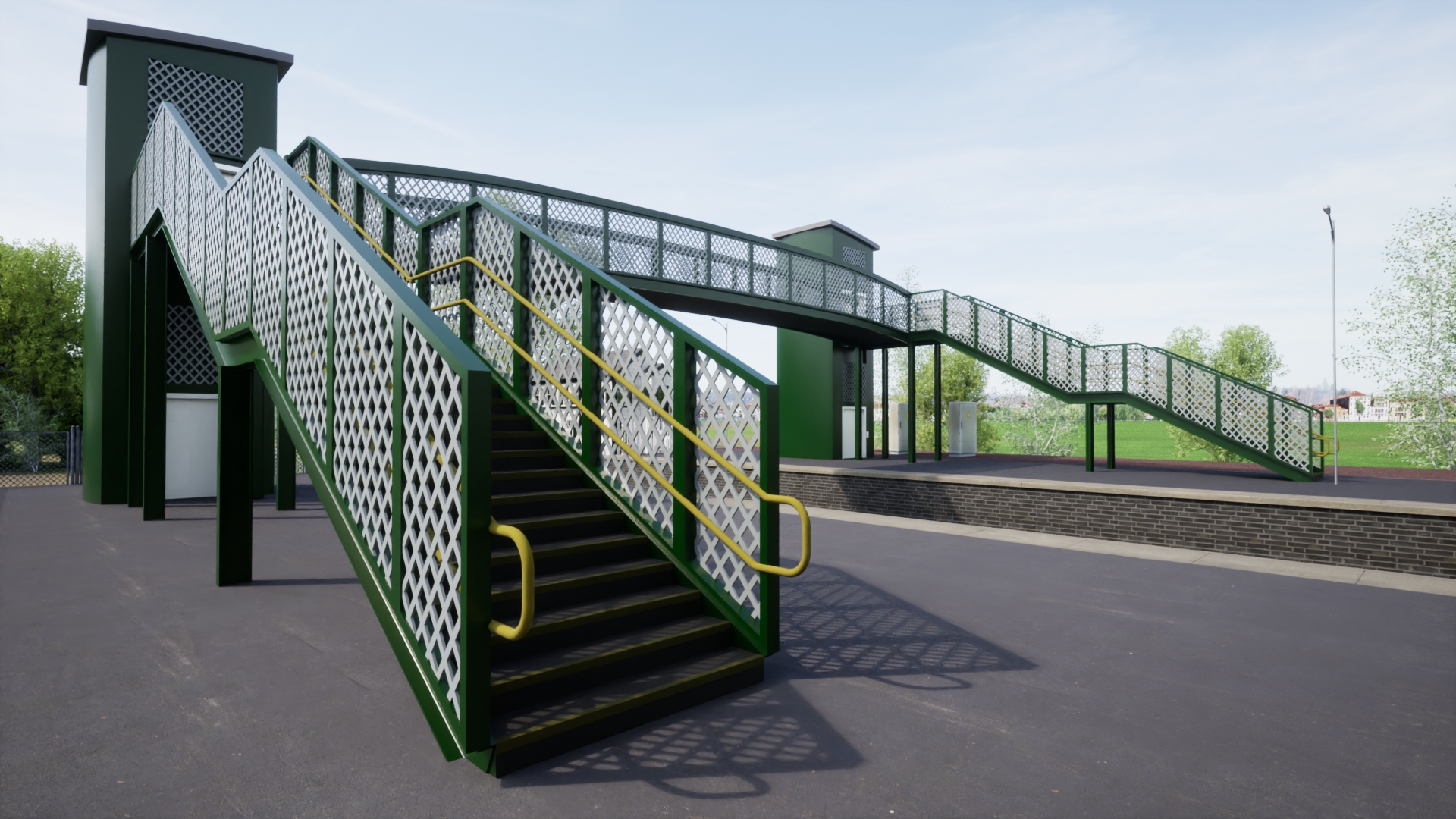 CGI image of Taziker's Legacy Footbridge.