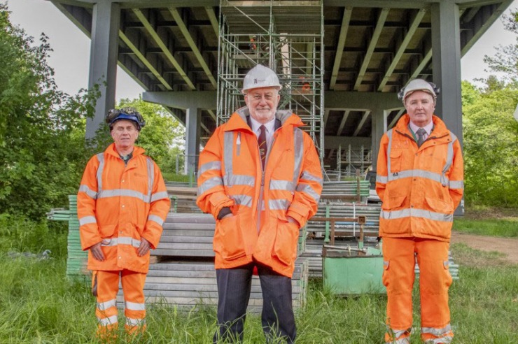 West Lothian Councillor Visits Taziker on the Almond Valley Bridge Project